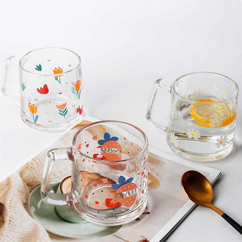 Modern Printed Glass Mugs by Izhar Studio- CA