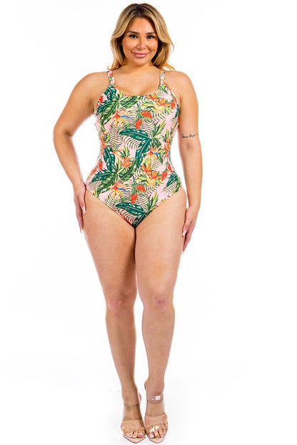 ONE-PIECE TROPICAL PRINT