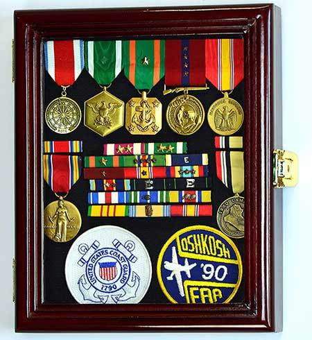 XS Display Case Cabinet Box for Military Medals Pins Patches Insignia Ribbons w/UV Protection by The Military Gift Store