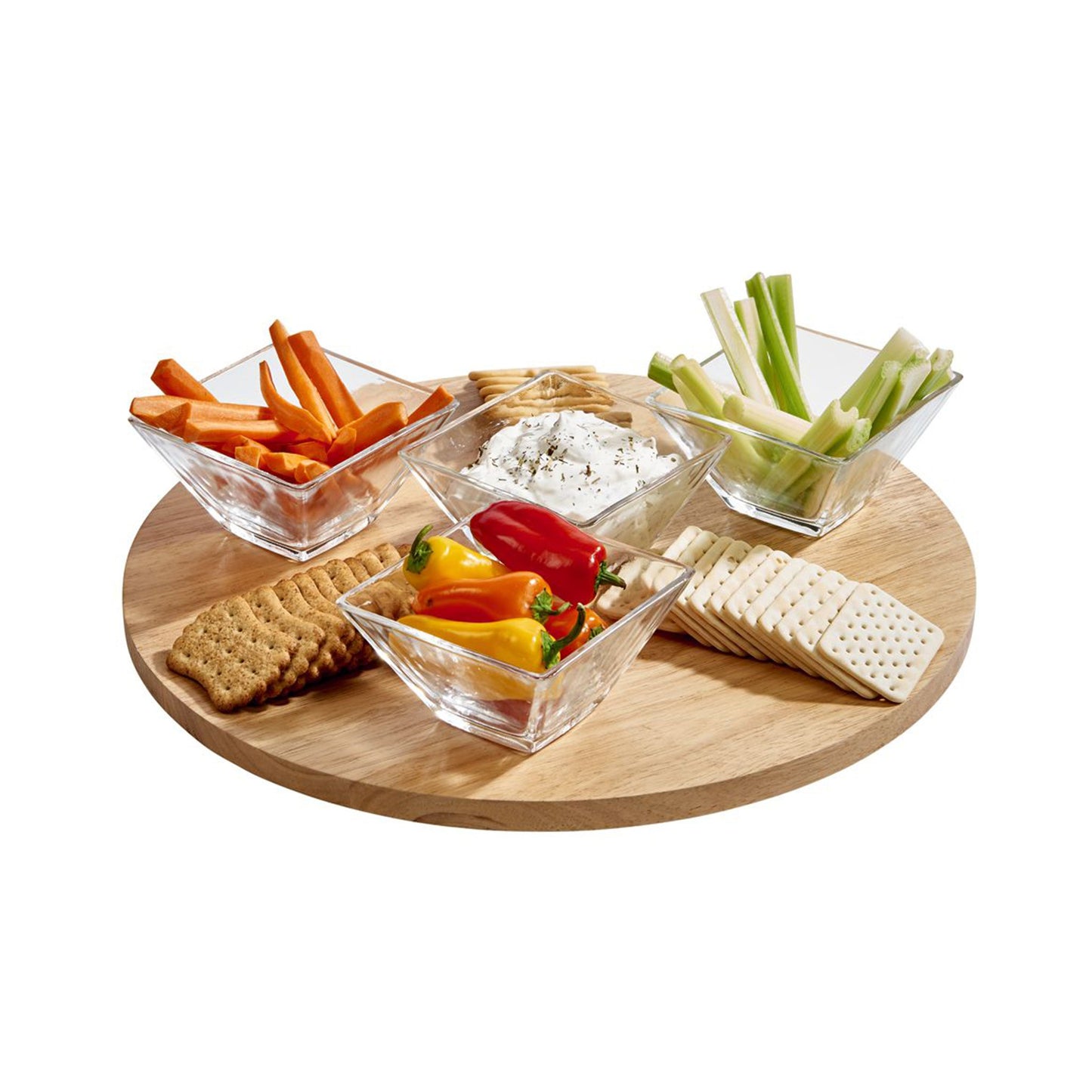 Rubberwood Lazy Susan - 15" Diameter by Creative Gifts