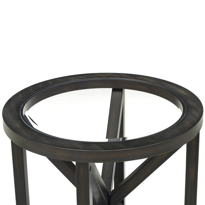 Modern Simple Tempered glass Side Table by Blak Hom