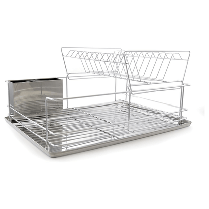 Better Chef 22" 2-Tier 4-Piece Chrome Classic Dish Rack by Jupiter Gear Home