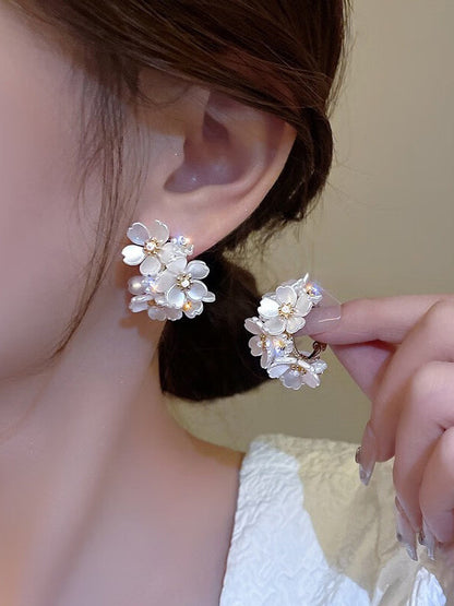 Normcore Flower Shape Earrings Accessories by migunica