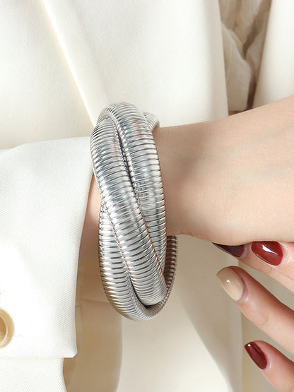 Pleated Solid Color Bracelet Accessories by migunica