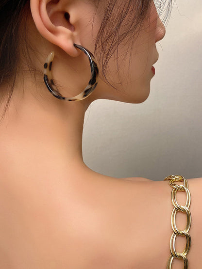 Original Leopard Geometric Earrings by migunica