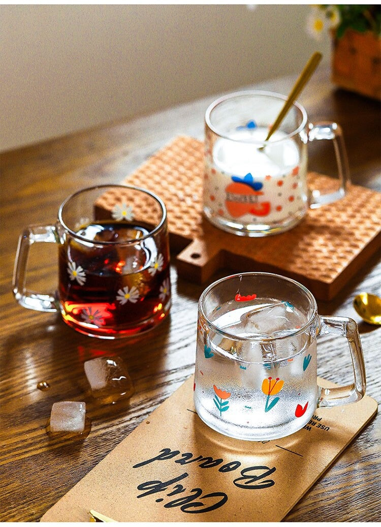 Modern Printed Glass Mugs by Izhar Studio- CA