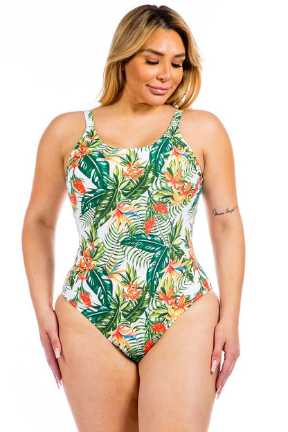 ONE-PIECE TROPICAL PRINT