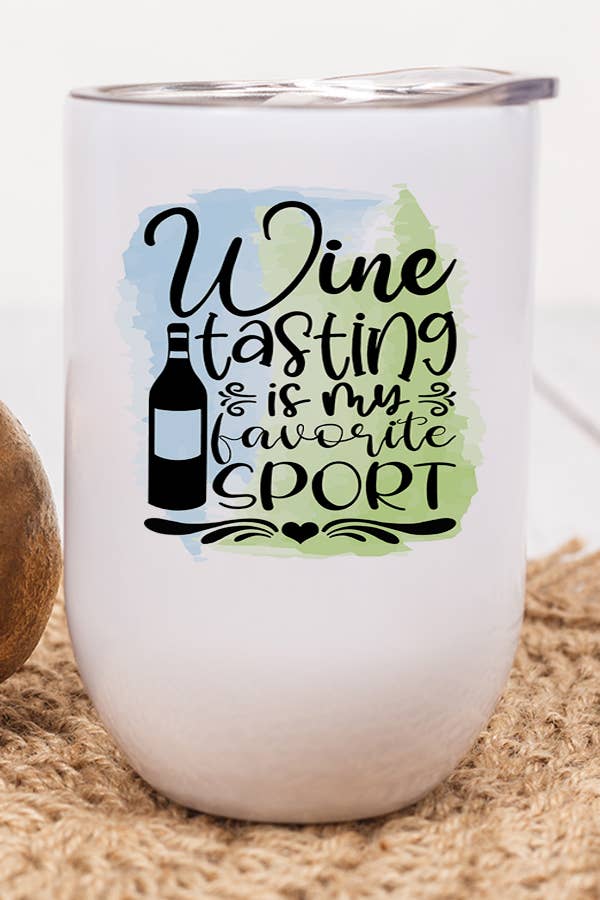 Wine Tasting is my Favorite Sport Funny Adult Tumbler by Cali Boutique Wholesale