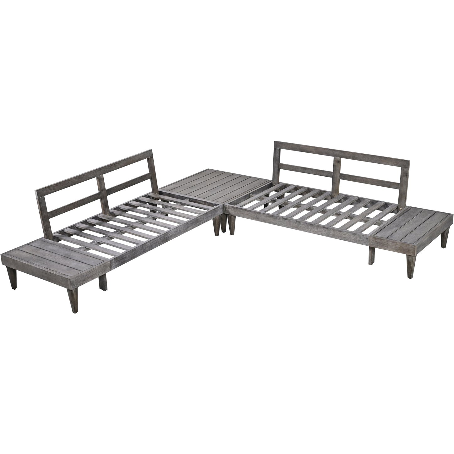 3-Piece Patio Furniture  Solid Wood Set by Blak Hom