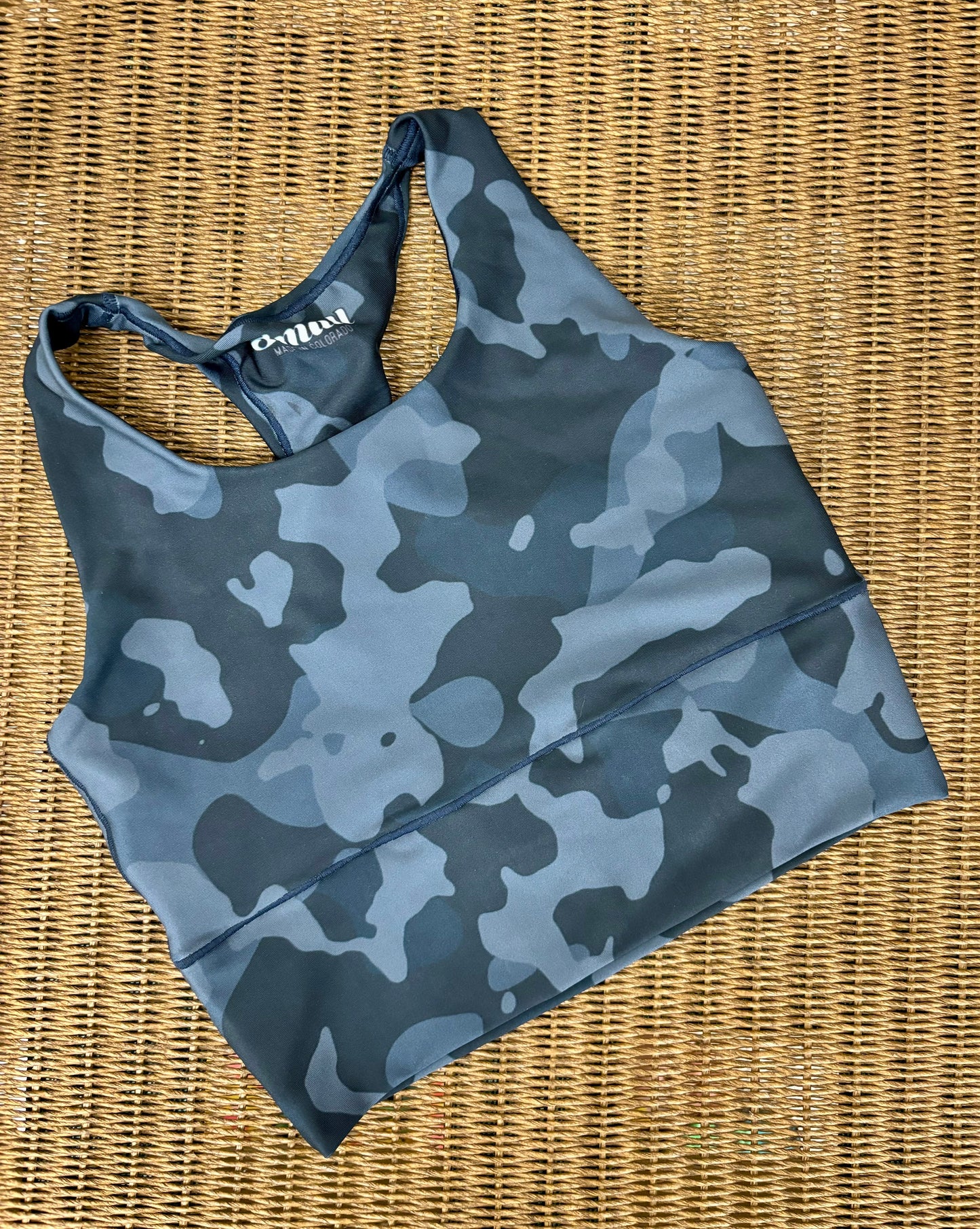 Onyx Camo Longline Sports Bra *FINAL SALE* by Colorado Threads Clothing