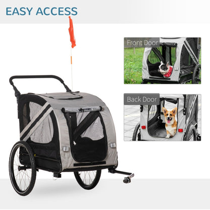 2-In-1 Pet Bike Trailer Stroller by Furr Baby Gifts