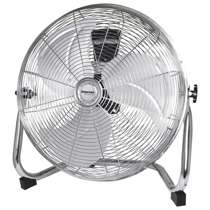 Impress 18-Inch High-Velocity Floor Fan with Chrome Finish by Jupiter Gear Home