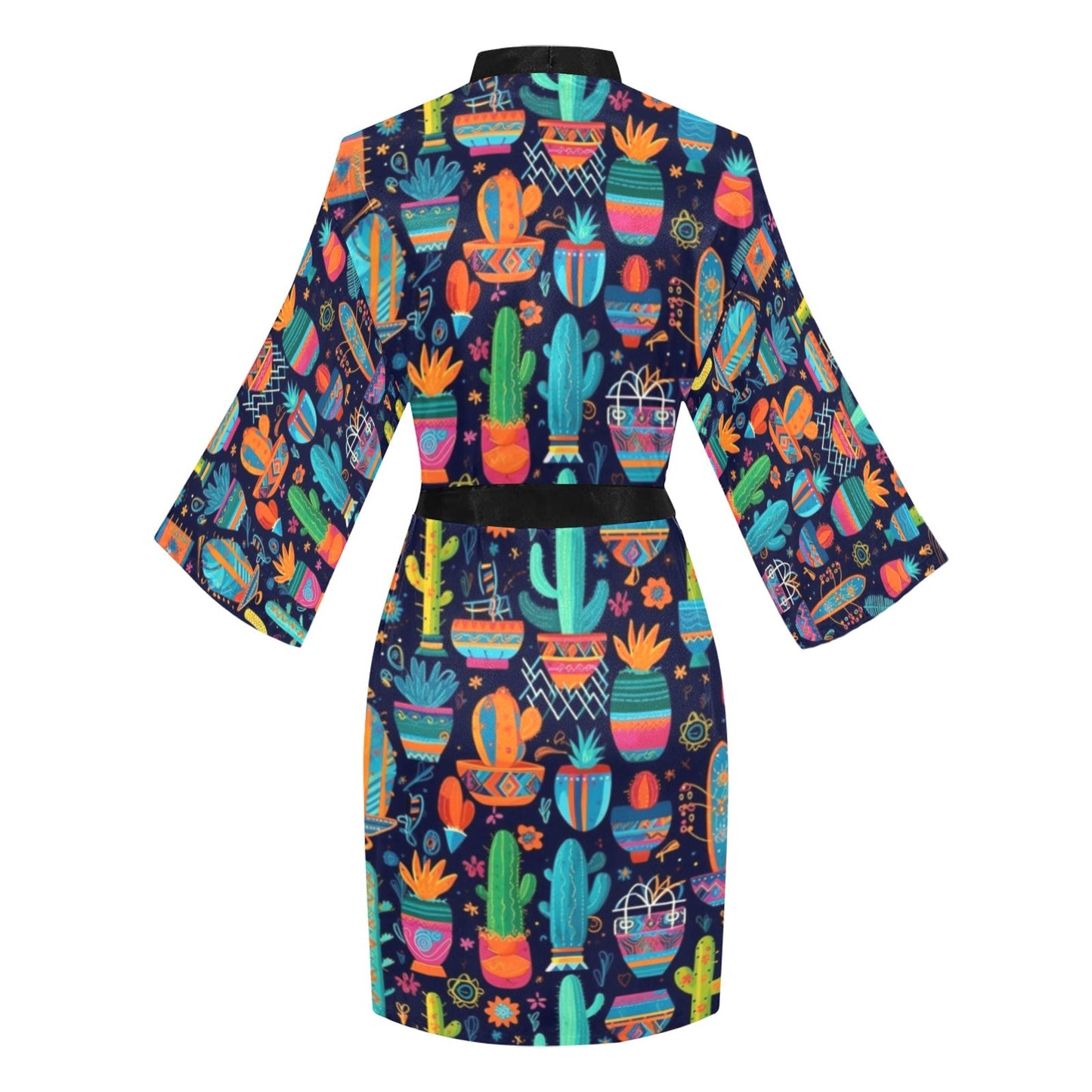 Crazy Cactus Lady Women's Lounge Kimono Robe by Baha Ranch Western Wear