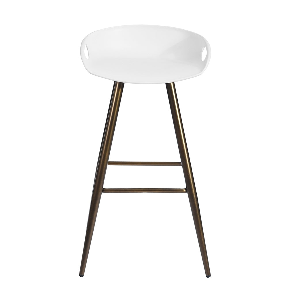 Bak Bar & Counter Stool (Set of 2) - White & Gold