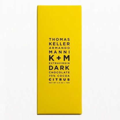 Thomas Keller K+M - 'Citrus' Dark Chocolate (70% | 70G) by The Epicurean Trader