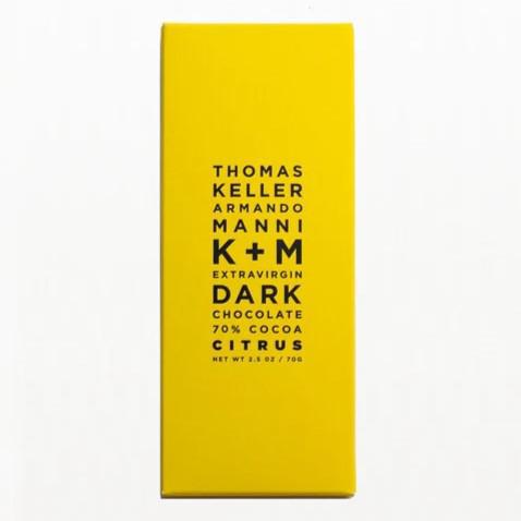 Thomas Keller K+M - 'Citrus' Dark Chocolate (70% | 70G) by The Epicurean Trader