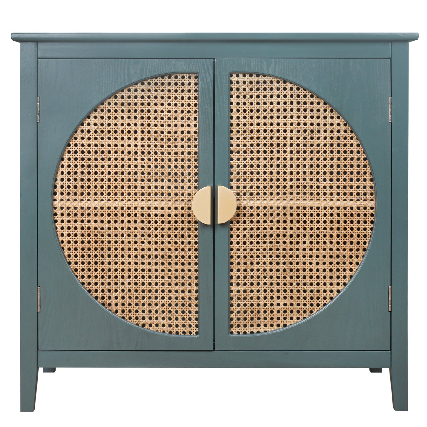 2 Doors Cabinet With Natural Rattan Weaving by Blak Hom