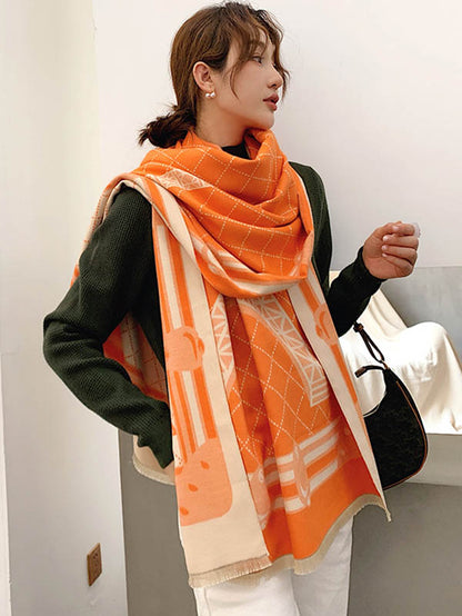 Original Warm Print Shawl&Scarf by migunica