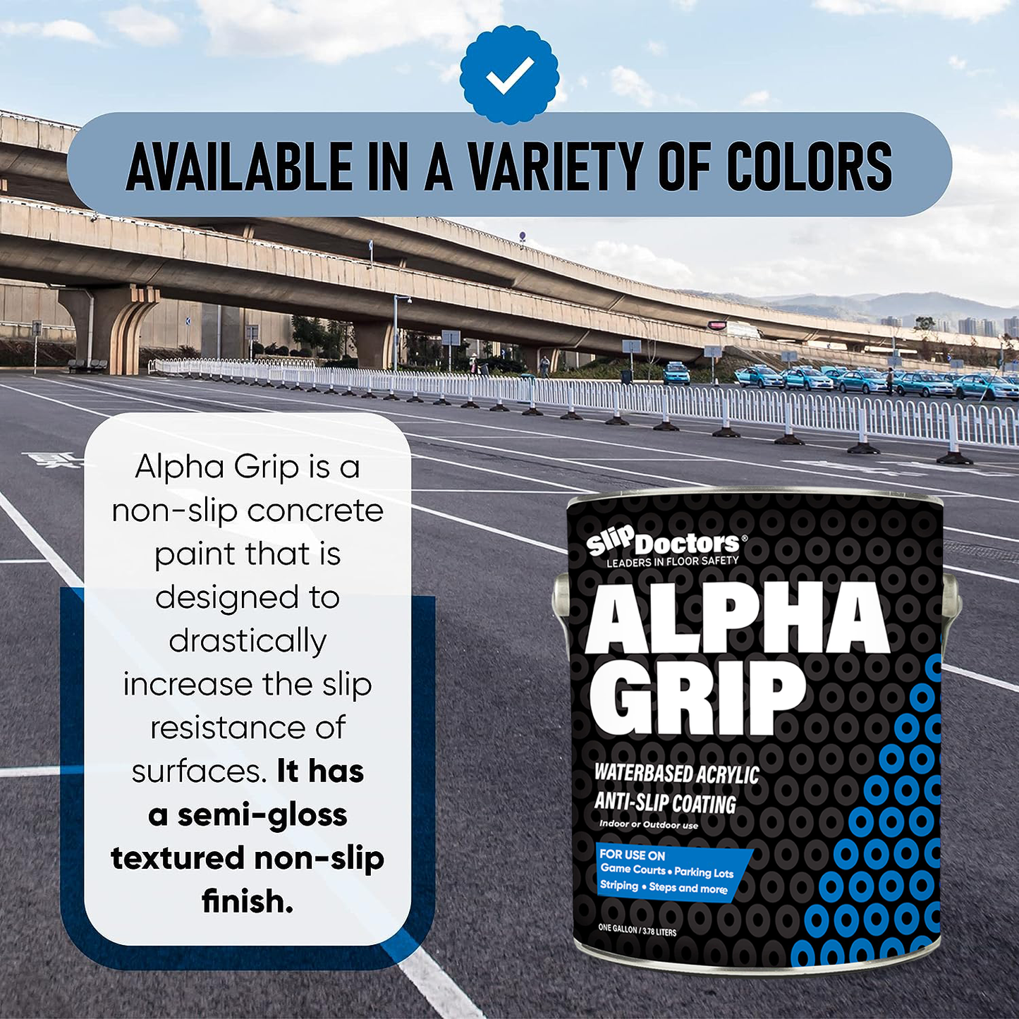 Alpha Grip Non-Slip Stripe and Athletic Court Paint by SlipDoctors