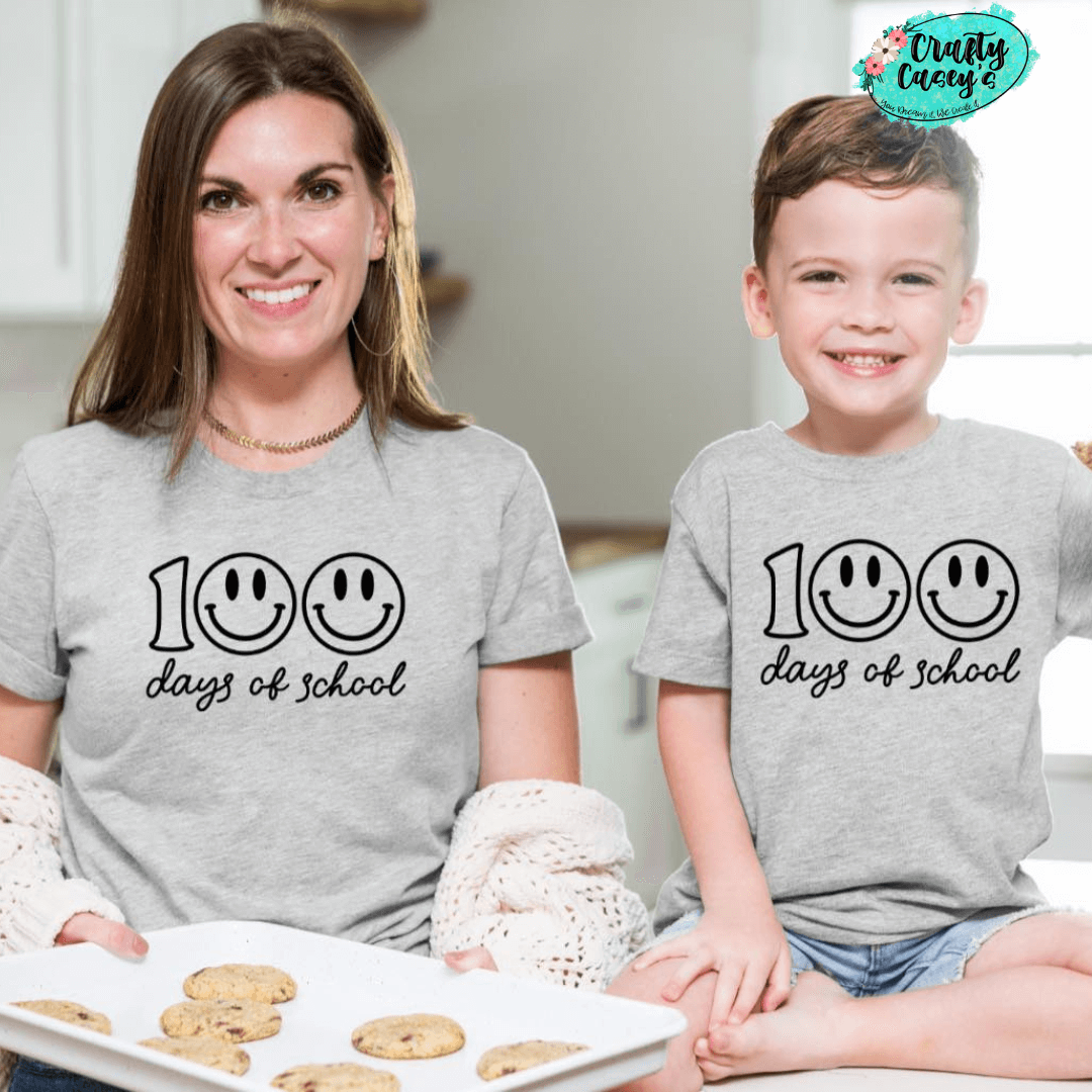 100 Days Of School Adult & Youth Tees by Crafty Casey's