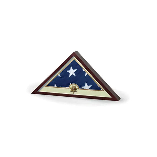 Shadowbox Sheriff with Flag by The Military Gift Store