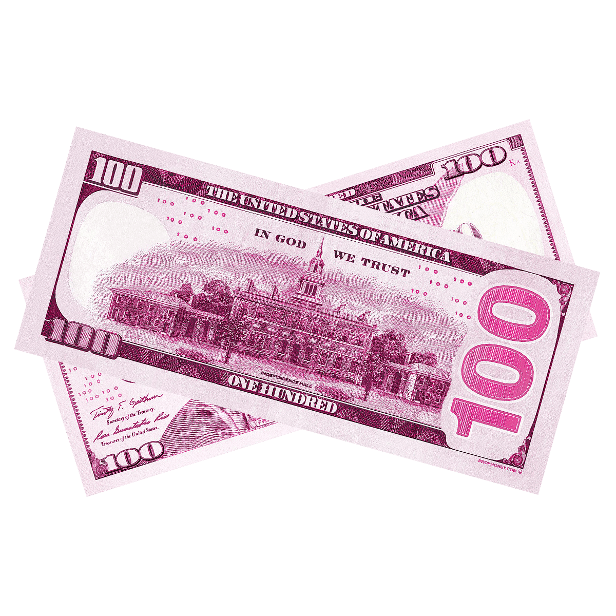 100x $100 New Series Pink Bills by Prop Money Inc