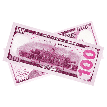 100x $100 New Series Pink Bills by Prop Money Inc