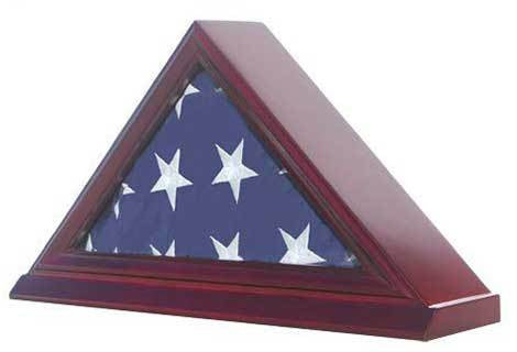 Flag Display Case for Funeral Burial Flag Personalized Etched Glass, Holds 5' X 9.5’ by The Military Gift Store