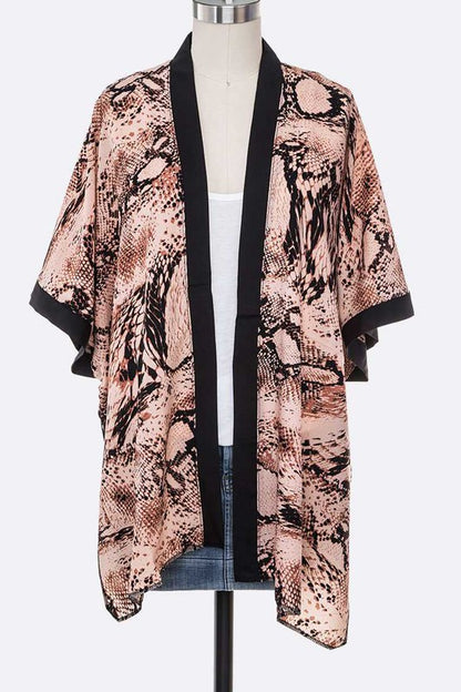Python Print Kimono Cardigan