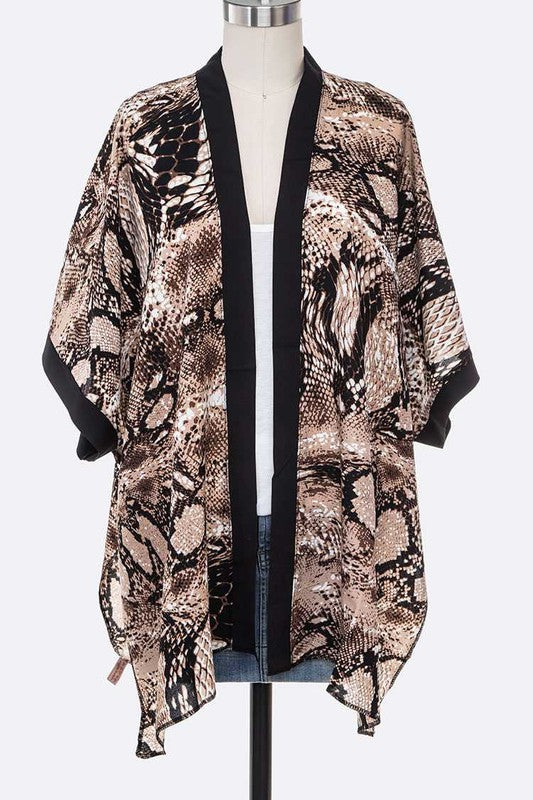 Python Print Kimono Cardigan