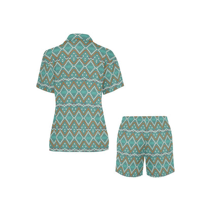 Turquoise Aztec Western Women's Pajama Set by Baha Ranch Western Wear