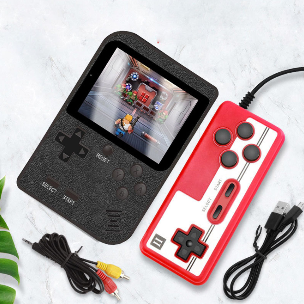 Portable Game Pad With 400 Games Included + Additional Player Controller by VistaShops