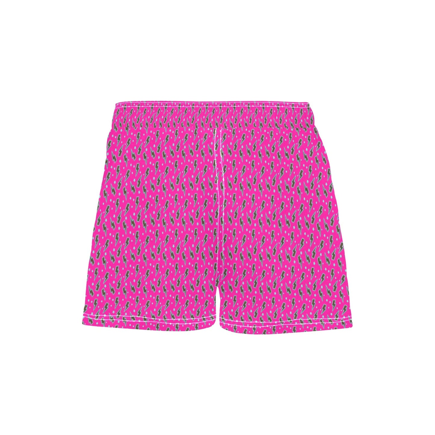 Women's Pink Lightning Bolt Beach Board Shorts by Baha Ranch Western Wear