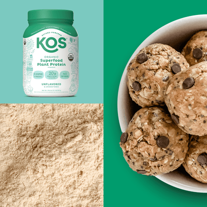 KOS Organic Plant Protein, Unflavored & Unsweetened, 28 Servings by KOS.com