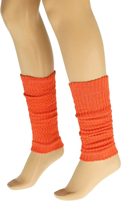 1 Pair - Cotton Leg Warmers Boot Socks Retro Style Knitted Retro Baggy Leg Warmer by Mars Outlet Store LLC