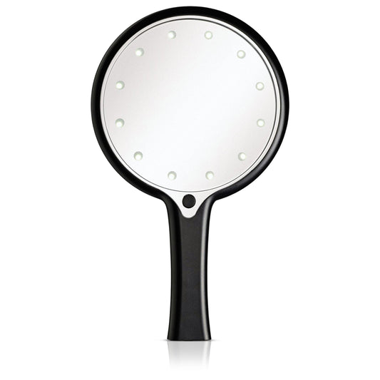 12 LED Lighted Hand Held Cosmetic Mirror by VYSN