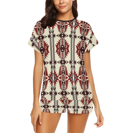 Southwestern Aztec Pajama Top Short Set by Baha Ranch Western Wear