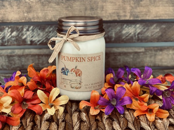 Jumbo Fall Candles - 100 Hour Burn Time Soy Wax