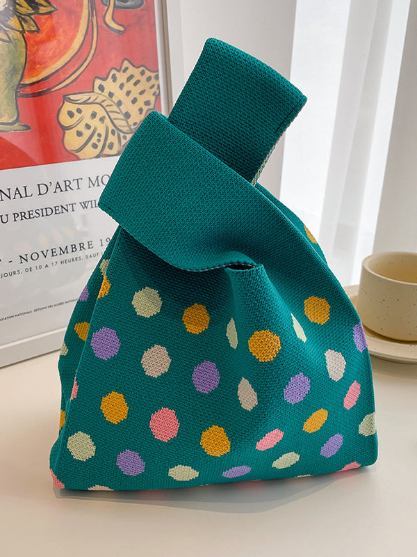 Multi-Colored Polka Dot Bags Handbags by migunica