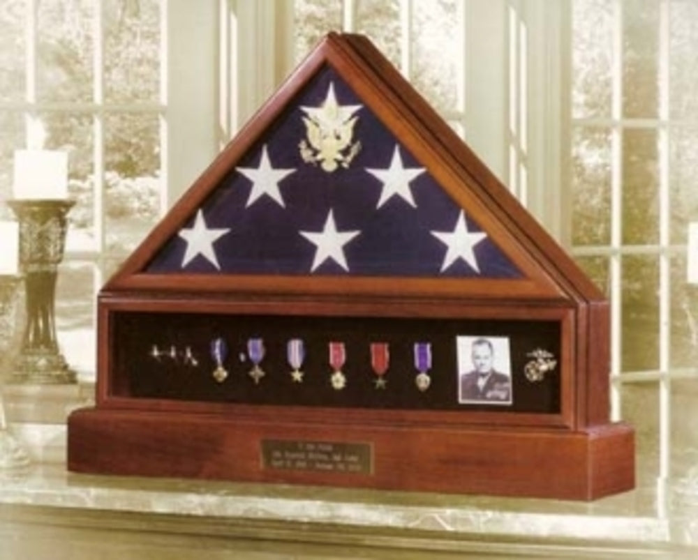 Presidential Pedestal Flag Medal Display. by The Military Gift Store