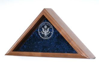 Personalized Flag Case, With Laser Engraved Glass For Large Flag. by The Military Gift Store