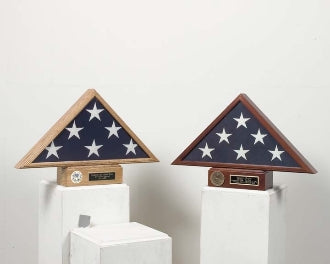 Burial flag Display and pedestal case. by The Military Gift Store