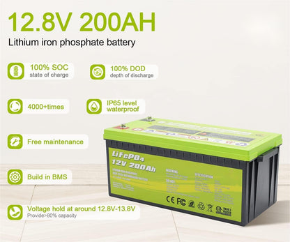 12V 200Ah LiFePO4 Deep Cycle Lithium Battery by ACOPOWER