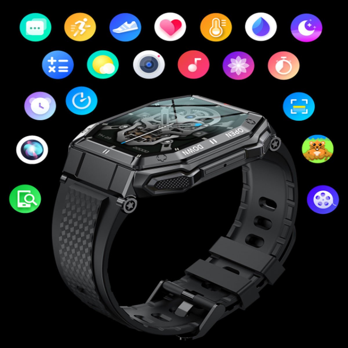 Smartex ST 47mm Rugged Waterproof Smart Watch by VistaShops