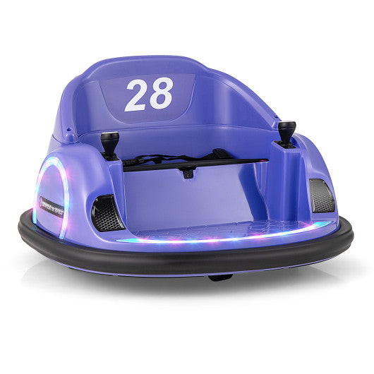 12V 360° Ride on Bumper Car for Toddlers with Remote Control-Purple by VYSN