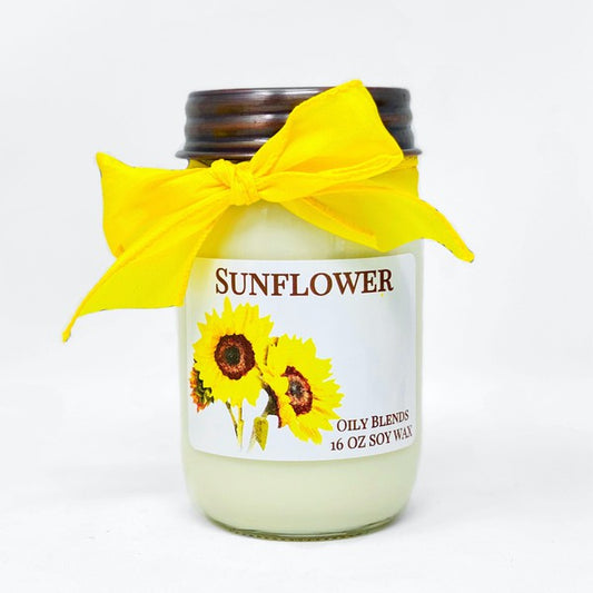 Jumbo Sunflower 100 Hour Burn Time Soy Wax Candle