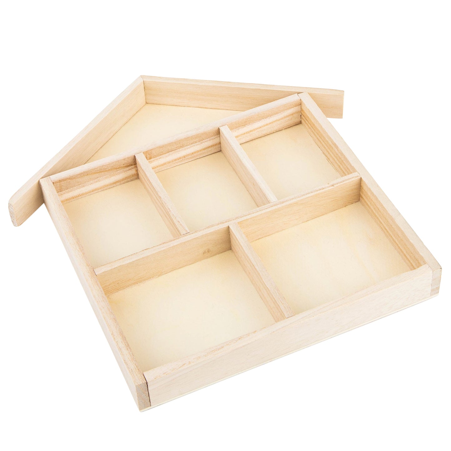 Wooden House Shape Trays 6 Pack by Hammont