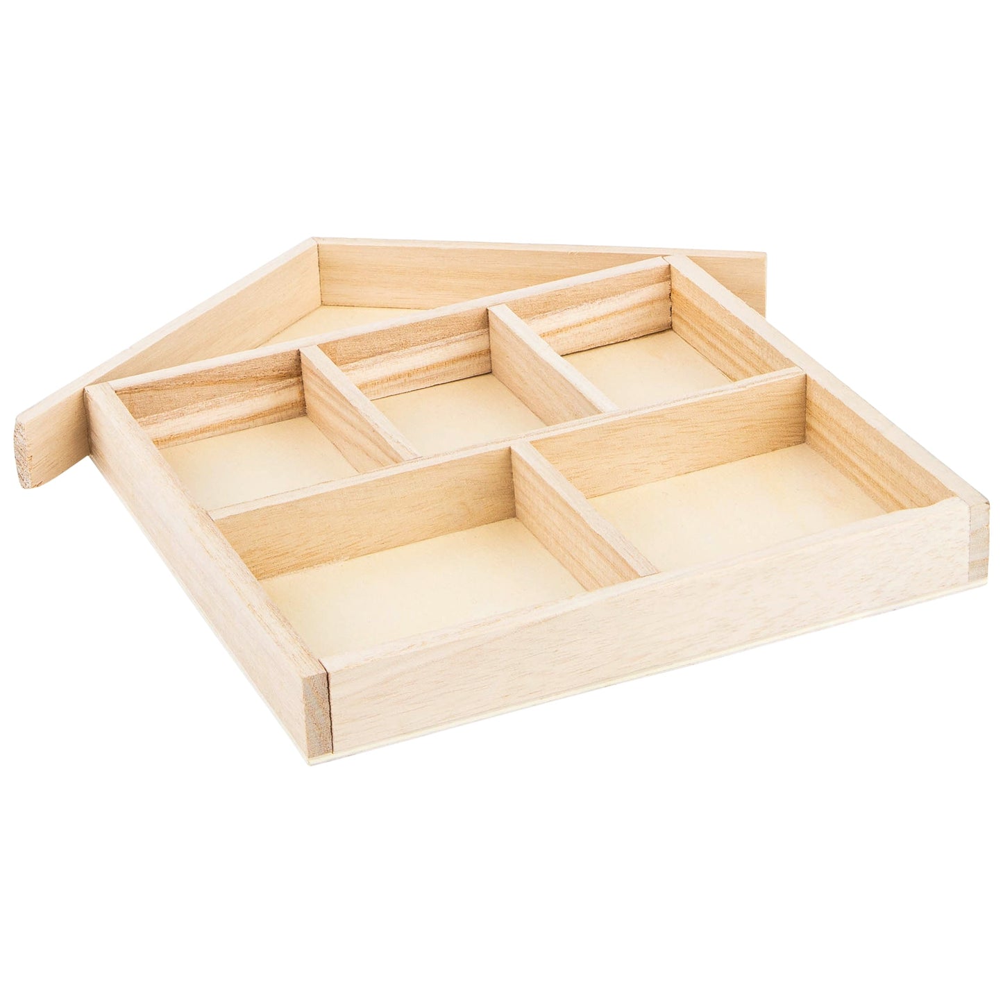 Wooden House Shape Trays 6 Pack by Hammont