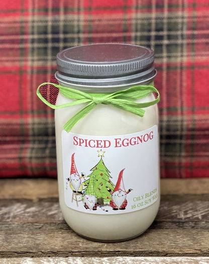 Gnome Christmas Candles - 16 oz Jumbo Soy Wax