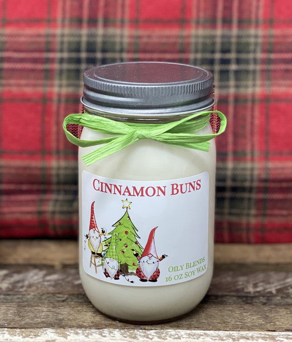 Gnome Christmas Candles - 16 oz Jumbo Soy Wax